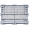vidaXL Organizador multicajones con 38 cajones 52x16x37,5 cm