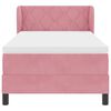 vidaXL Cama tipo Box Spring con colch&oacute;n Rosa 90 x 200 cm Terciopelo