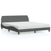 vidaXL Estructura de cama Dover de tela gris oscuro 183x213 cm