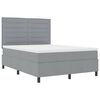 vidaXL Cama tipo Box Spring con colch&oacute;n Gris claro 160 x 200 cm tela