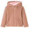 Chaqueta infantil con capucha pelo sint&eacute;tico borreguito co&ntilde;ac claro 92