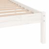 vidaXL Estructura de cama sin colch&oacute;n madera maciza blanco 100x200 cm
