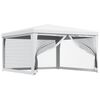 vidaXL Carpa para celebraciones con 4 paredes de malla blanco 4x4 m