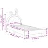 vidaXL Estructura de cama con cabecera 90 x 200 cm PU