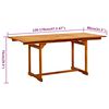vidaXL Juego de comedor de jard&iacute;n 7 piezas madera maciza de acacia 120-170 cm
