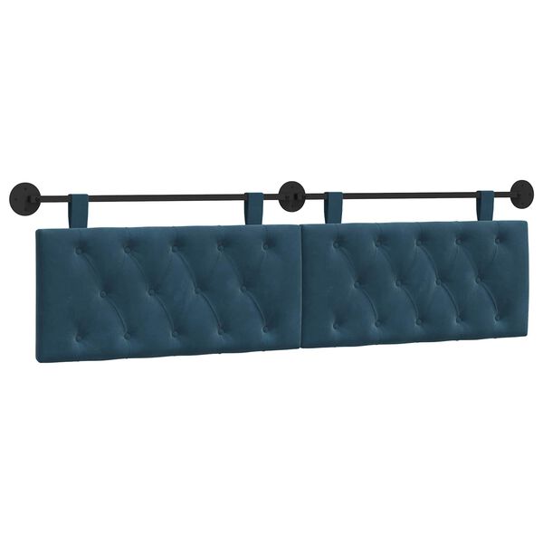 vidaXL Cabecera Colgante Azul 170 x 55 x 7 cm Terciopelo