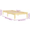 vidaXL Estructura de cama sin colch&oacute;n madera maciza 100x200 cm