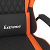 vidaXL Silla gaming cuero sintético negro y naranja