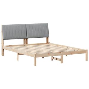 vidaXL Estructura de cama Marr&oacute;n 160 x 200 cm Madera de pino macizo