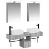 vidaXL Juego de Muebles de Ba&ntilde;o 5 uds. Sonoma gris