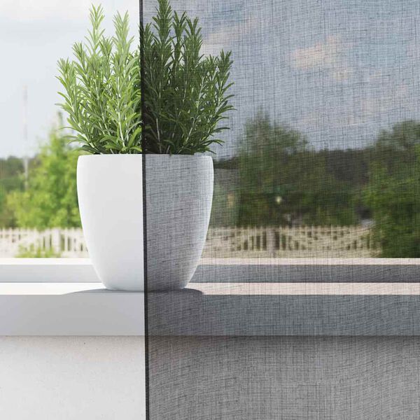 vidaXL Cortinas de gasa con ojales 2 uds negro140x225 cm