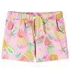 Pantal&oacute;n corto infantil con cord&oacute;n rosa suave 116