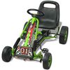 vidaXL Kart con pedales asiento ajustable verde