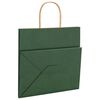 vidaXL Bolsas de papel con asas 250 uds verde 26x17x25 cm