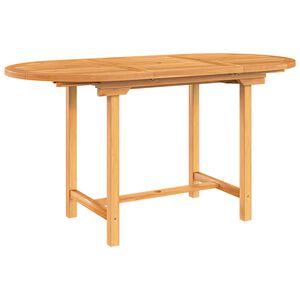 vidaXL Mesa de jard&iacute;n extensible madera maciza teca 110-160x80x75 cm