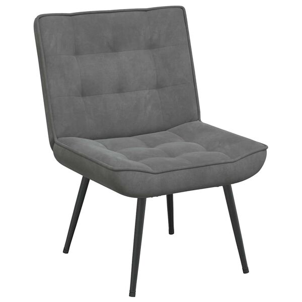 vidaXL Sill&oacute;n de relax terciopelo gris oscuro 64x74x84 cm
