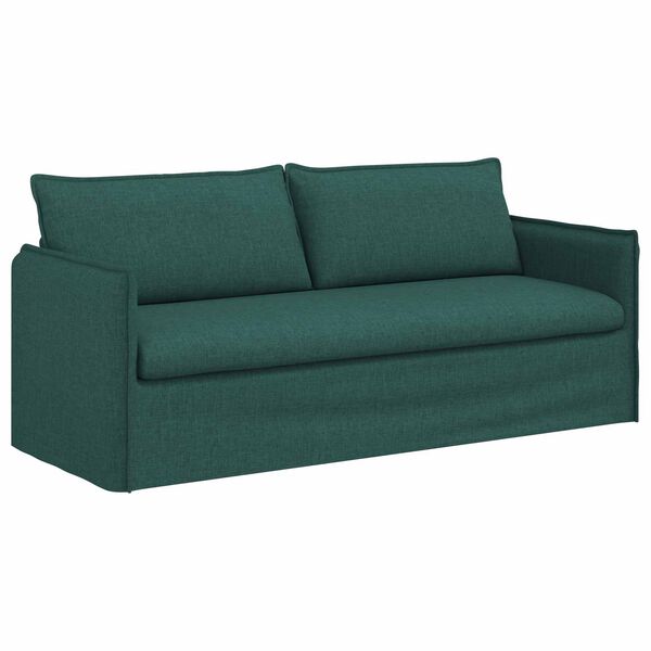 vidaXL Sof&aacute; Verde oscuro 196 x 82 x 85 cm tela
