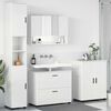 vidaXL Juego de muebles de ba&ntilde;o con caj&oacute;n con estante 4 pcs brillante