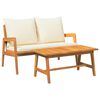 vidaXL Conjunto bistro 2 Pieza Aceite Natural Madera de Acacia S&oacute;lida