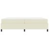 vidaXL Estructura de cama con colch&oacute;n Crema 200 x 200 cm tela