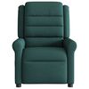 vidaXL Sill&oacute;n reclinable de tela verde oscuro