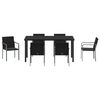 vidaXL Conjunto de Comedor de Jardín 7 pcs Negro y Gris