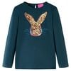 vidaXL Camiseta infantil de manga larga verde oscuro 128