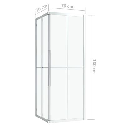 vidaXL Cabina de ducha ESG 80x70x180 cm