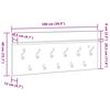 vidaXL Perchero de pared con estante Madera vieja Madera contrachapada