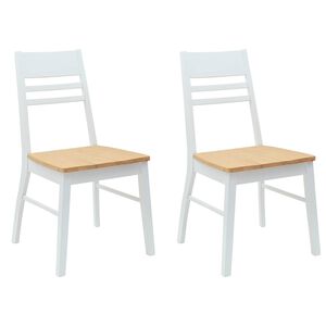 vidaXL Sillas de comedor 2 uds. Madera de Caucho S&oacute;lido