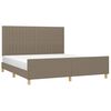 vidaXL Cama sin colch&oacute;n tela gris taupe 180x200 cm