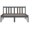 vidaXL Estructura de cama sin colch&oacute;n madera maciza gris 120x200 cm