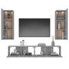 vidaXL Set de muebles para TV 4 pzas madera contrachapada gris Sonoma