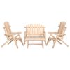 vidaXL Juego de muebles de jard&iacute;n 4 piezas madera maciza de abeto