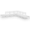 vidaXL Juego de muebles de jard&iacute;n 7 piezas madera maciza pino blanco