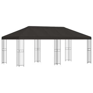vidaXL Gazebo con paredes laterales 6 x 3 m Gris antracita