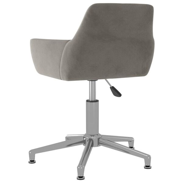 vidaXL Silla de comedor giratoria de terciopelo gris claro