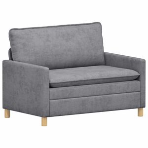 vidaXL Sof&aacute; Gris Claro 126 x 81 x 87,5 cm Poli&eacute;ster