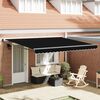 vidaXL Toldo Retr&aacute;ctil Manual Negro 400 x 300 cm Poli&eacute;ster y Aluminio