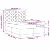 vidaXL Cama Box Spring LED con colch&oacute;n Negro 140 x 190 cm tela