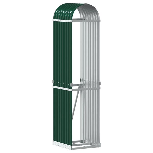 vidaXL Le&ntilde;ero de acero galvanizado verde 40x45x170 cm
