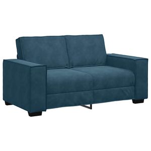 vidaXL Sof&aacute; de 2 plazas terciopelo azul 160x78x84 cm