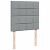 vidaXL Cama box spring con colch&oacute;n tela gris claro 100x200 cm