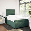 vidaXL Cama box spring con colch&oacute;n terciopelo verde oscuro 120x190 cm