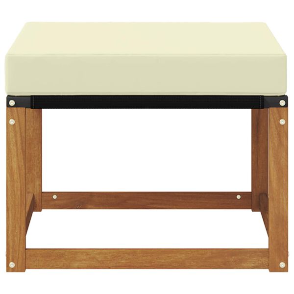 vidaXL Reposapi&eacute;s de exterior Madera de Acacia maciza y Tela Textilene