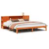 vidaXL Cama con estanter&iacute;a sin colch&oacute;n madera maciza marr&oacute;n 180x200cm