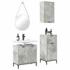vidaXL Juego de muebles de baño con cajón 3 pcs Gris hormigón