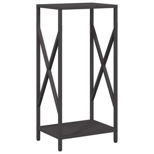 vidaXL Le&ntilde;ero negro 34x25x70 cm Acero laminado en fr&iacute;o