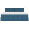 vidaXL Estructura de cama otomana colch&oacute;n azul oscuro 180x200 cm