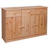 vidaXL Aparador 3 cajones madera maciza de pino 113x35x73 cm